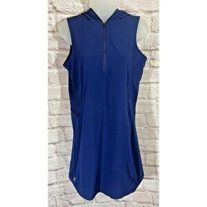 Title Nine Boom Sleeveless Hoodie Dress 6 Navy Blue‎ Pickleball Outdoor UPF 50